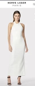 Herve Leger ICon Bandage Halter Gown White Size Large New NWT Reail $1.160 - Picture 1 of 4