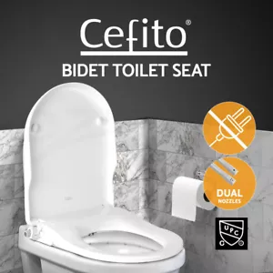 Cefito Non Electric Bidet Toilet Seat Cover Auto Smart Water Wash Dry Clean - Picture 1 of 9