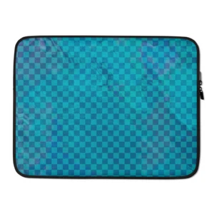 Funda para computadora portátil ""Blue Checks"" universal acolchada de neopreno funda para computadora portátil - Imagen 1 de 3