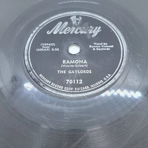 The Gaylords Spinning A Web / Ramona Mercury Records Shellac 10" 1953 Vintage - Imagen 1 de 7