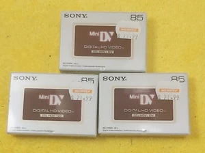 SONY Mini DVM 85 HD Digital Video Cassette Tape -Lot of 3 tapes - Made in Japan - Picture 1 of 2