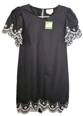 Nuevo con etiquetas Vestido Kate Spade Vieira Manga Acampanada Corte Negro Escoba St $298 Talla XL Foto 1 de 4