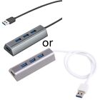 USB 3.0 2.0 HUB 4 Ports External Splitter for w/ Micro USB Port Charging for Lap