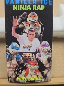 1991 Vanilla Ice Ninja Rap VHS Video Single Teenage Mutant Turtles Movie VG+ Pop - Foto 1 di 6