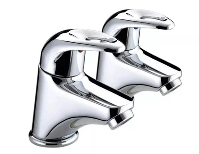 Bristan Java Designer Basin Pillar Taps - Chrome J 1/2 C - NEW RRP £149