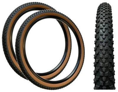 PAIR Baldys 26 x 2.10 Mountain Bike CLASSIC BROWN WALL Off Road TYRES - Image 1 of 4
