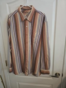 Camicia uomo Tommy Bahama manica lunga righe con bottoni taglia XXL bellissima - Foto 1 di 6