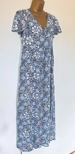 Vestido Patrons Of Peace Azul Boho Verano Floral ¡Excelente! - Imagen 1 de 14