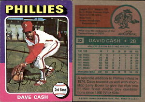 Dave Cash Signed 1975 Topps #22 Card Philadelphia Phillies Auto AU