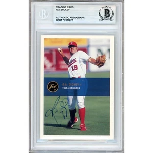 R.A. Dickey Auto 2000 Just Preview #33 RC Texas Rangers Signed Card Beckett Slab - Picture 1 of 5