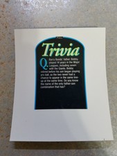 Barry Bonds Ken Griffey Jr Sr 1994 Oscar Meyer Superstar Round-Up Proof Trivia