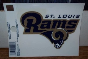 ST LOUIS RAMS LOGO 3X4 SMALL STATIC DECAL RICO INDUSTRIES - Picture 1 of 1