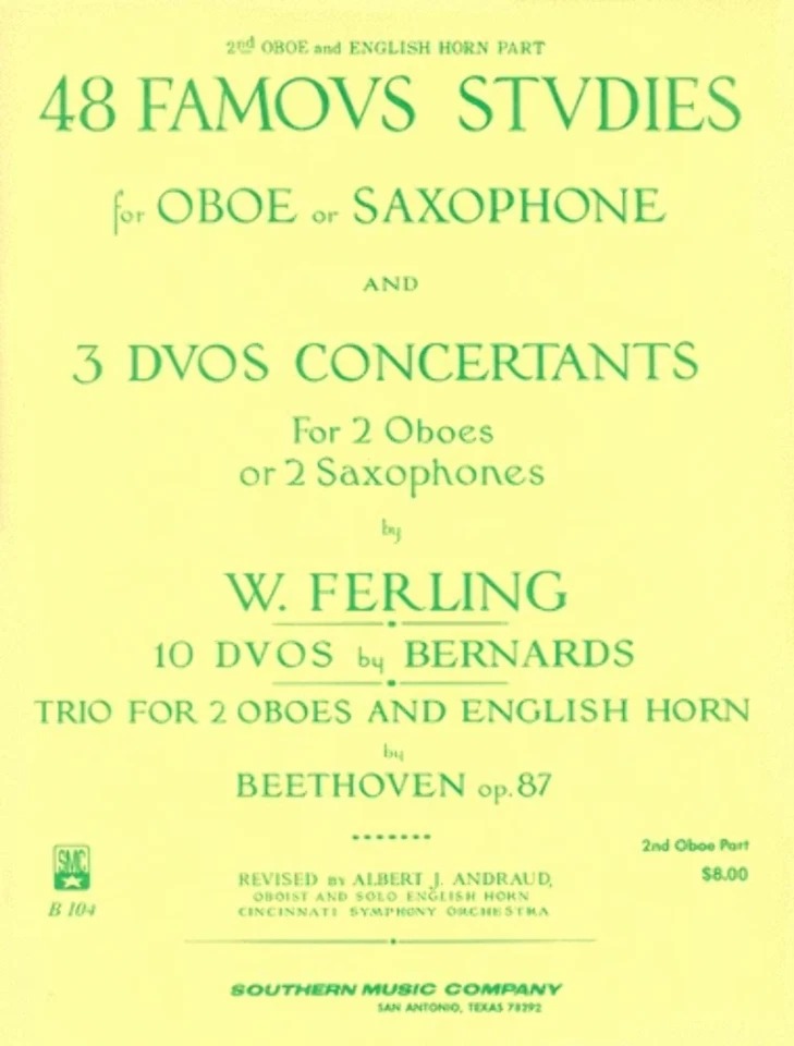 FERLING 48 FAMOUS STUDIES, 2ND OBOE & SAX - B104 - Image 1 of 1