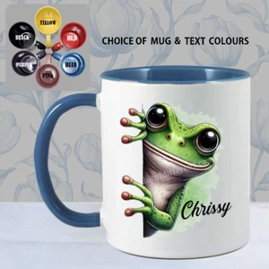 Frog Mug, personalised frog cup, gift for her, gift for him - Picture 1 of 8