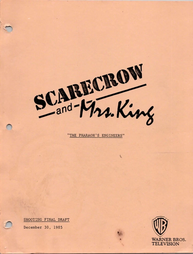 SCARECROW & MRS. KING SERIES THE PHAROAHS ENGINEERS SCRIPT KATE JACKSON copy - Image 1 of 1