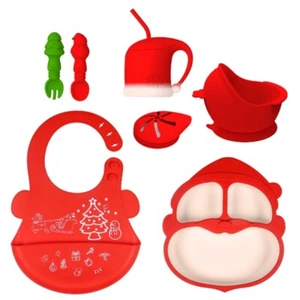 Dinner Plates Reusable Children Plate Set Silicone Material Perfect for Kids - Picture 1 of 9