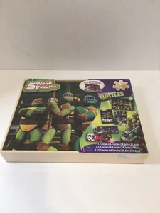 Nickelodeon Teenage Mutant Ninja Turtles 5 Wood Puzzles And Storage Wood Box New - Picture 1 of 5