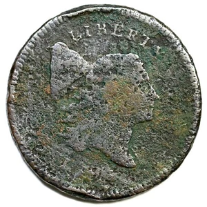 1795 C-1 R-2 Lettered Edge Liberty Cap Half Cent Coin 1/2c - Picture 1 of 3