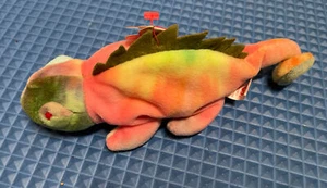 Ty Beanie Baby Collection 1997 6th Generation Iggy With Tag Rare Rainbow Tie-dye - Picture 1 of 7