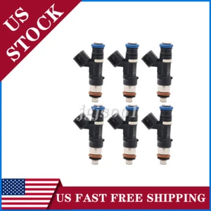 6Pcs Fuel Injectors EV6 0280158154 For GMC Acadia Saturn Outlook 3.6L 2007-2008 - Foto 1 di 9
