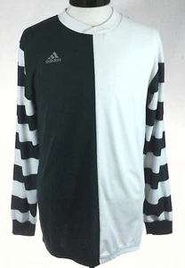 Adidas Trikot grün weiß gestreift Vintage 90er Farbblock Fußball USA Made Herren M - Bild 1 von 12