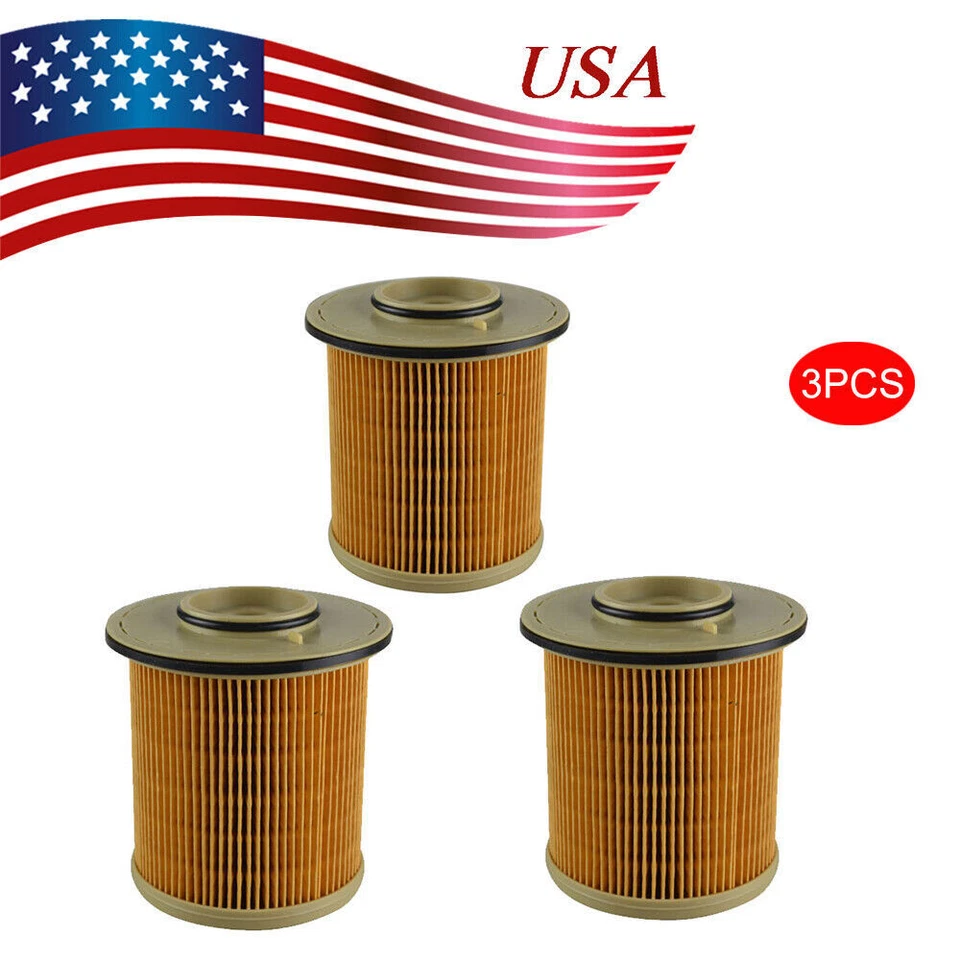 3*Fuel Filter and O-Rings For 1997-1998 Dodge Ram 5.9L Cummins Diesel 2500 3500 - Image 1 of 4