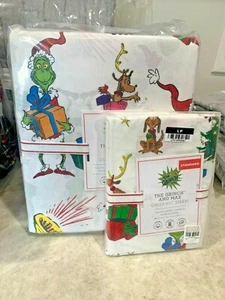 Pottery Barn Kid Teen Christmas Grinch Max TWIN cotton duvet cover standard sham - Picture 1 of 3