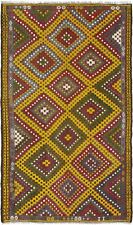 Traditional Hand Woven Turkish Carpet 6'3" x 10'7" Kilim Rug