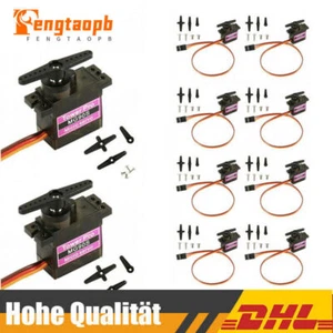 1/4/10 Stuck MG90S Metal Micro Gear Servo Motor für Auto 450 RC Hubschrauber DHL - Bild 1 von 15