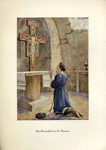 Franziskus - Das Kreuzbild von St. Damian - Coloriert - aus 1931 - Picture 1 of 1