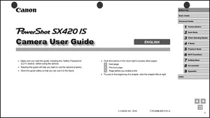 Canon Powershot SX420 IS Digital Camera User Instruction Guide  Manual - Picture 1 of 1