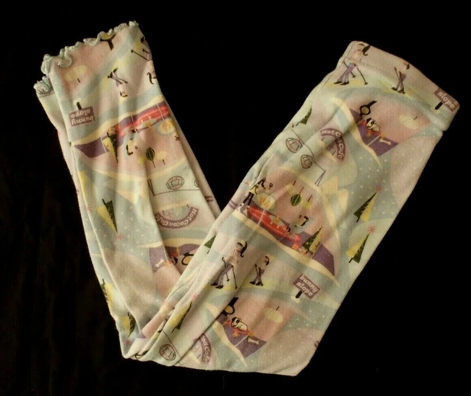 Gymboree 4 девочек леггинсы зимние Apres лыж VGUC синий 4T собаки снег лодж брюки - Изображение 1 из 1