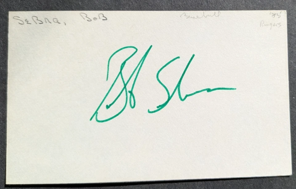 Bob Sebra - 1985 Debut Autographed 3x5 Index Card - Deceased 2020 - Image 1 of 1