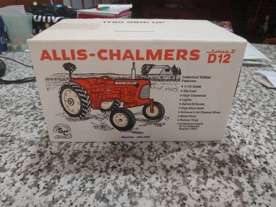 Игрушечный трактор Allis Chalmers модель D-12 1990 коллекционное издание 1:16 с коробкой - Изображение 1 из 4