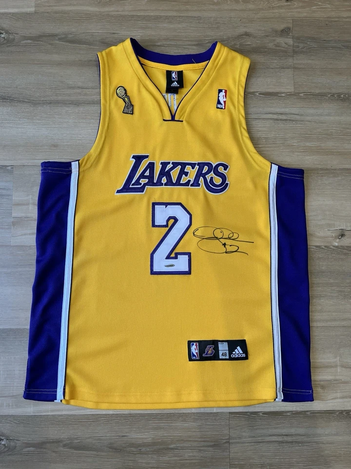 Derek Fisher Los Angeles Lakers Jersey Autographed MVP Brand New Licensed NBA - Image 1 of 4