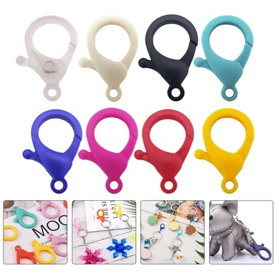 40pcs Plastic Lobster Claw Clasps with Hooks for Crafts Keychain Accessories - Image 1 of 4