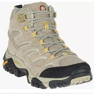 Merrell Women's Moab 2 Vent Mid Hiking Boots Size 8.5 Tan Leather - Picture 1 of 14