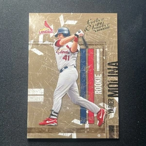 2004 DONRUSS LEATHER & LUMBER #163 YADIER MOLINA GOLD ROOKIE 18/500 - Picture 1 of 2
