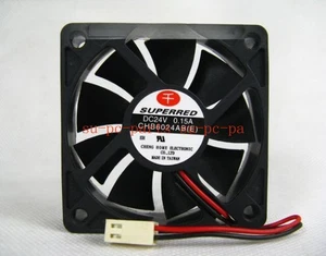 New SUPERRED CHB6024AB 6015 DC 24V 0.15A oil cooling fan 60*60*15mm 2-Pin - Afbeelding 1 van 2