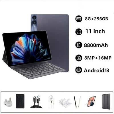 New 11-inch Tablet 8GB RAM + 512GB ROM Android 13 8800mAh battery Free keyboard - Image 1 of 4