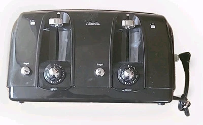 Tostadora Sunbeam de 4 rebanadas de ranura ancha - negra Foto 1 de 2