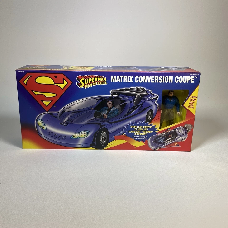 1995 Kenner Superman Man of Steel Matrix Conversion Coupe Clark Kent Figure