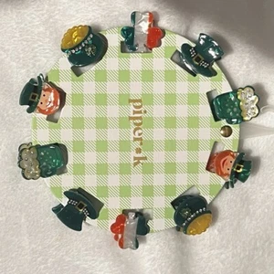 St Patricks Day 10 Mini Hair Clips Hat Beer Leprechaun Shamrock  - Picture 1 of 1