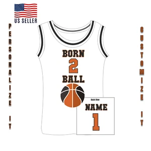 Born 2 Ball, Custom Basketball Jersey, Born to Ball Jersey with, MVP Customized - Picture 1 of 122