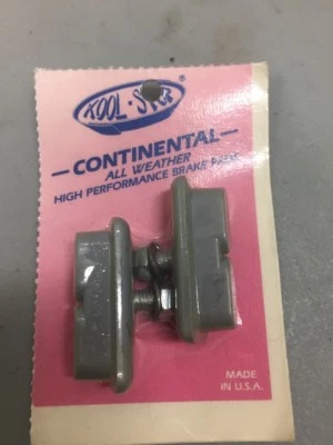 Juego de zapatas de freno para BMX Continental grises (1) KOOL STOP de colección NOS Foto 1 de 4