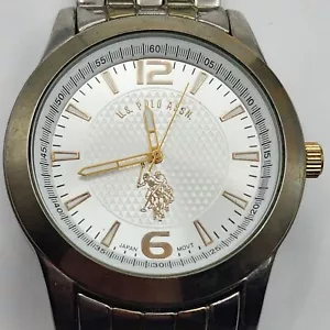 U.S. Polo Assn. USC2061 Silver Tone Quartz Analog Men's Watch Sz. 7 1/2" - Picture 1 of 7