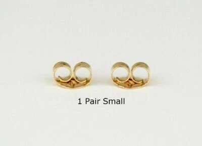 14k Yellow or White Gold Push Back Earring Butterfly Backing by 1,2,3,6,10 Pairs - Image 1 of 4
