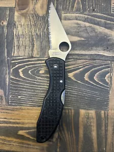 Spyderco Delica ClipIt G2 Serrated Lockback Knife Seki Japan G-2 Clip It - Picture 1 of 4