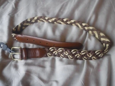 Cinto de corda masculino Tommy Bahama tamanho 36 marrom tecido de algodão usado - Imagem 1 de 4