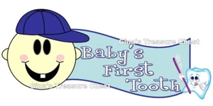 Baby's First Tooth Scrapbook Embellishment Die Cut Piece - Picture 1 of 1